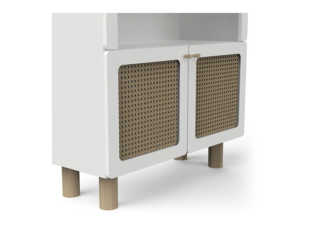 Bibliothèque 2 tablettes et 2 portes H175,5 cm - OCHNA