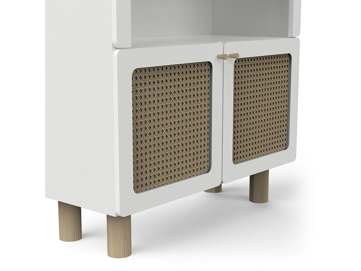 Bücherregal 2 Ablagen und 2 Türen H175,5 cm - OCHNA