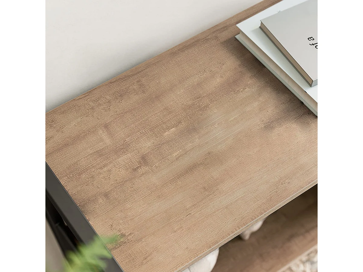 Librería con 6 compartimentos y 2 puertas - L74 cm