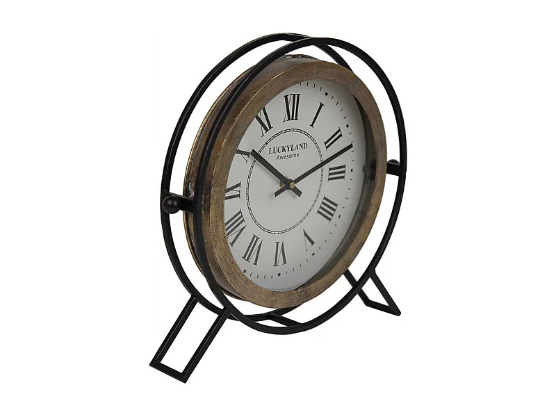 Horloge ronde en métal Métal Noir - Indus Interior's