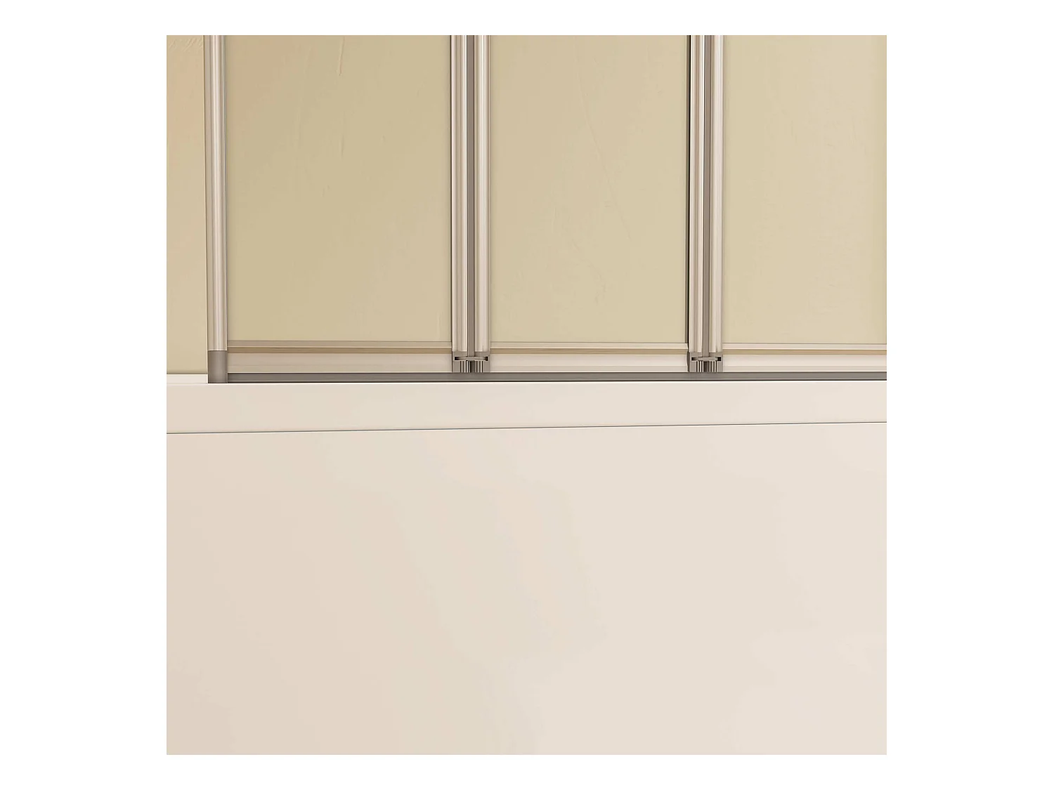 120x80x140cm Badwand 5 panelen vouwbaar met vast zijwand,4mm helder ESG-veiligheidsglas,profiel van glanzend chroom