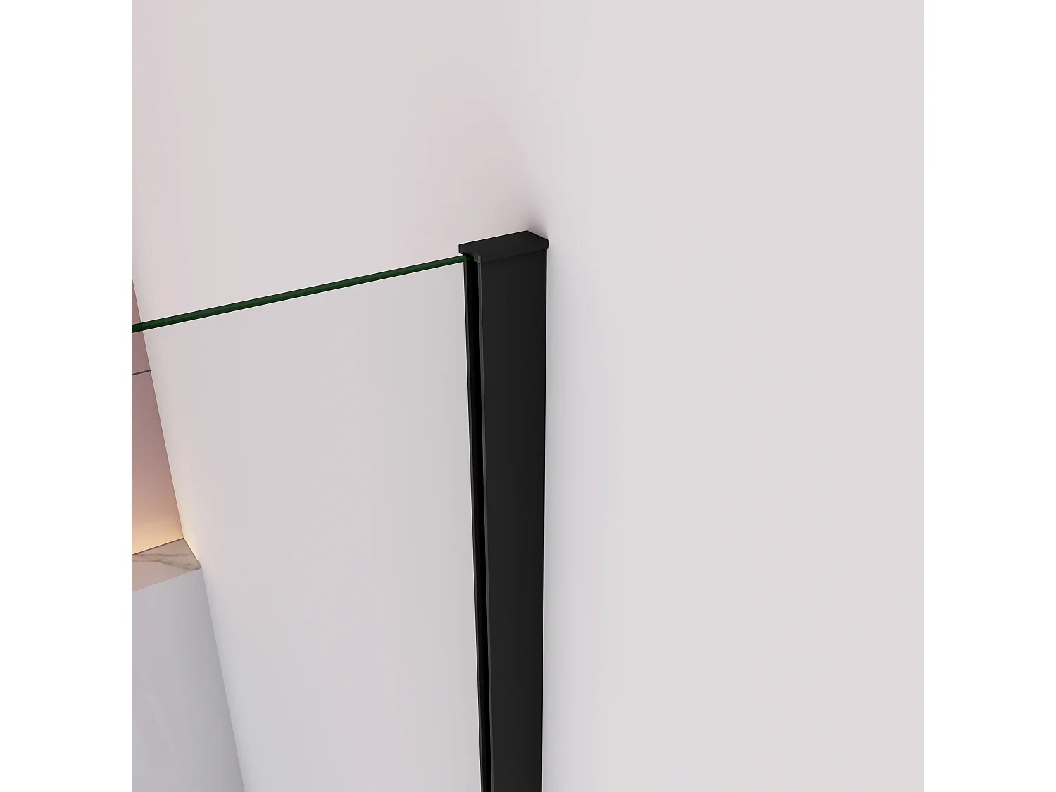 70x140cm Badscherm badwand draaibaar,6 mm nano helder veiligheidsglas - mat zwart profiel