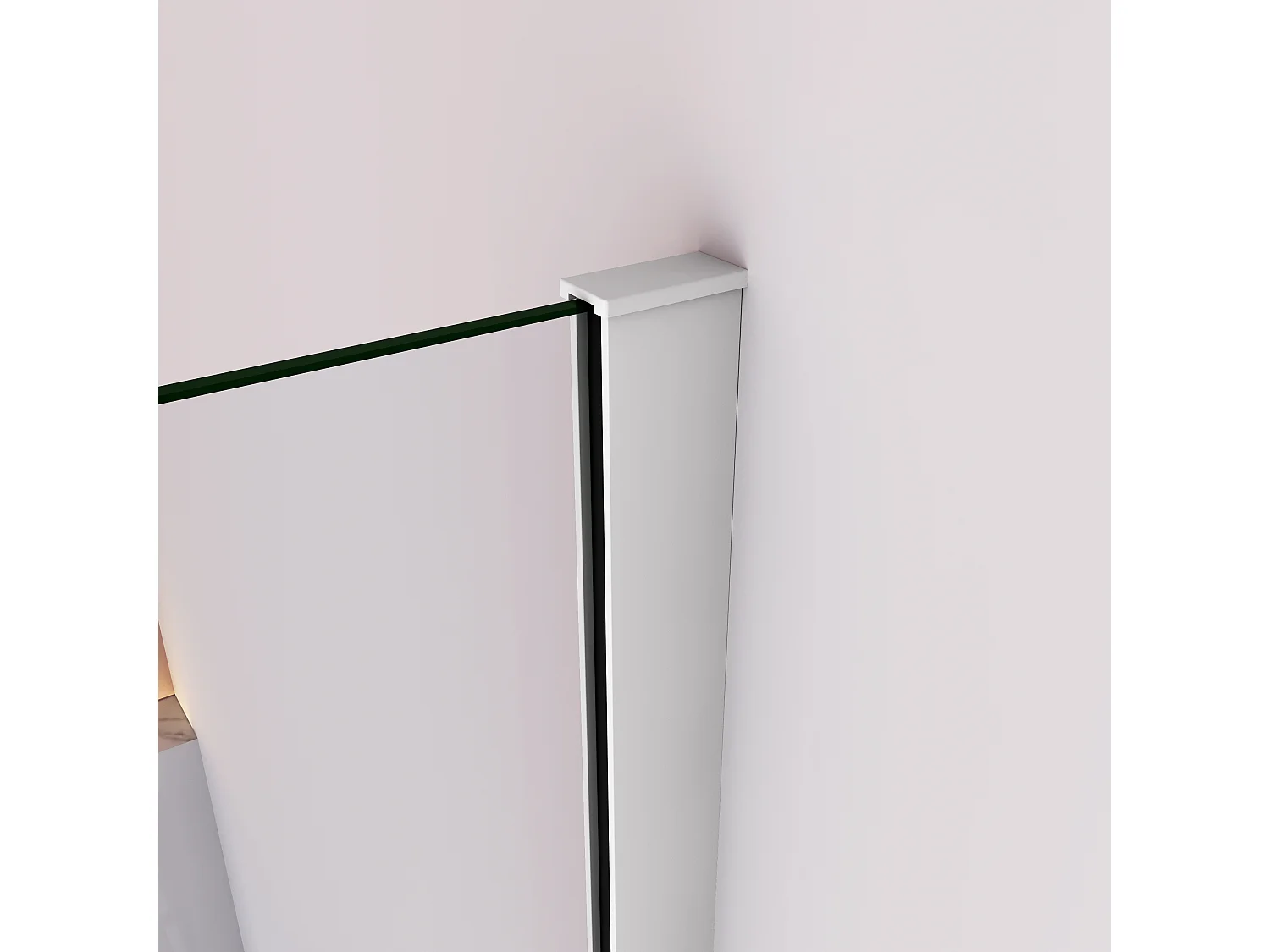 80x140 cm Badscherm badwand draaibaar,6 mm nano helder veiligheidsglas - mat wit profiel