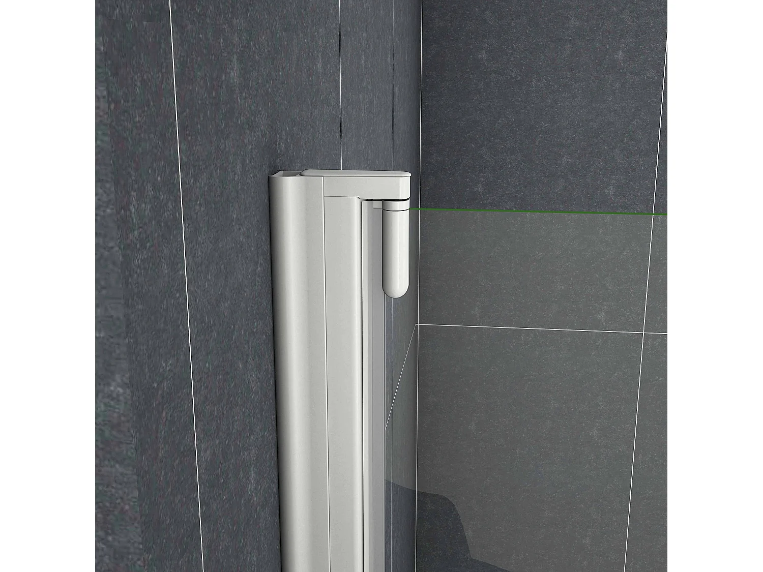 80x140cm Badscherm badwand draaibaar,4mm helder veiligheidsglas - mat wit profiel
