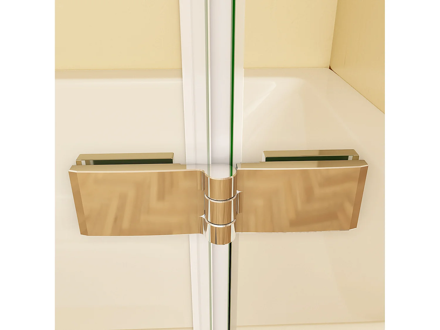 Badscherm badwand draaibaar 120x140cm,6 mm helder ESG-veiligheidsglas,inclusief handdoekenrek en hoekplanken - glanzend chroom