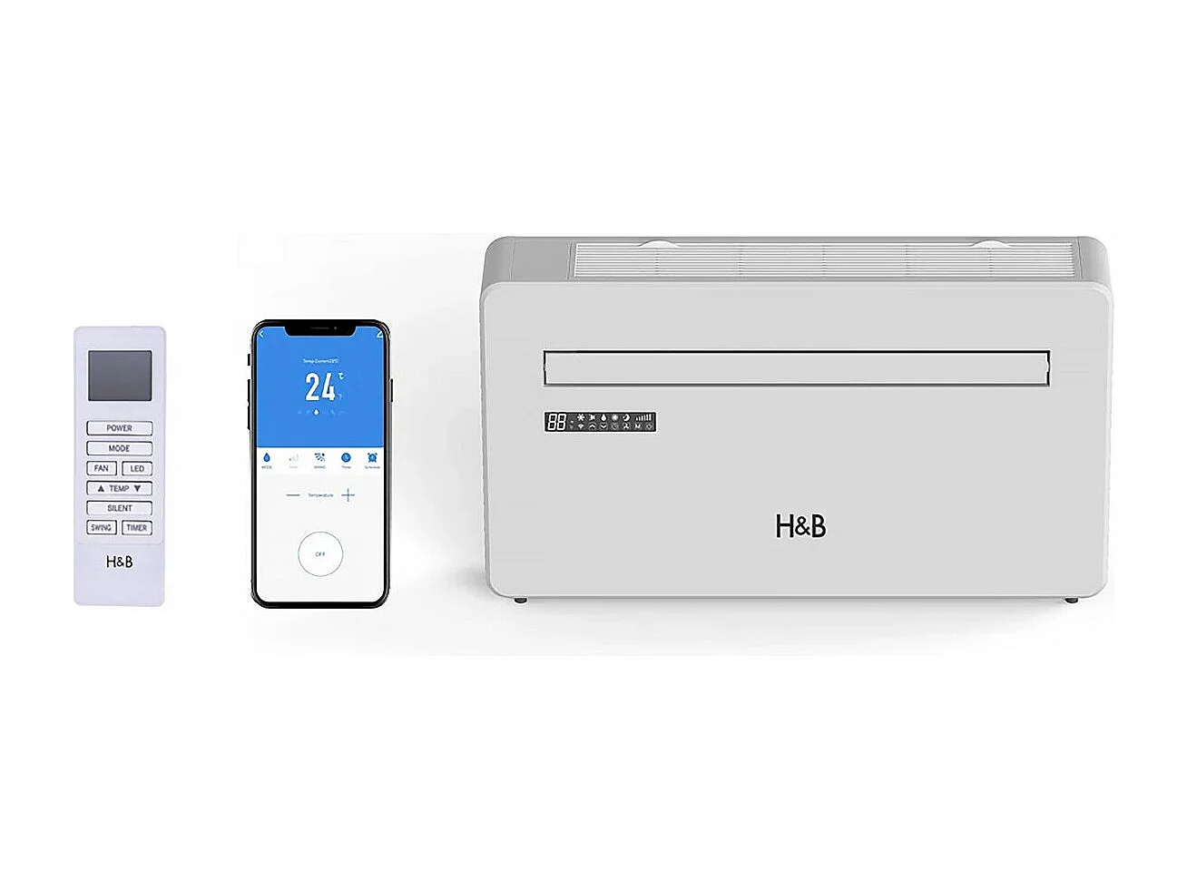 Climatiseur monobloc wifi réversible - 3000W - Blanc