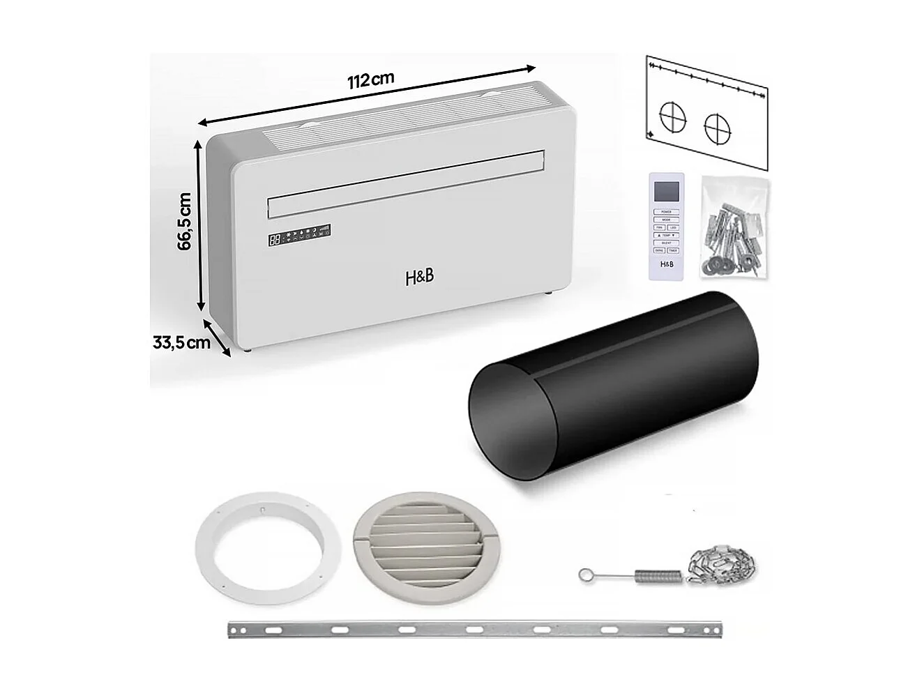 Climatiseur monobloc wifi réversible - 3000W - Blanc