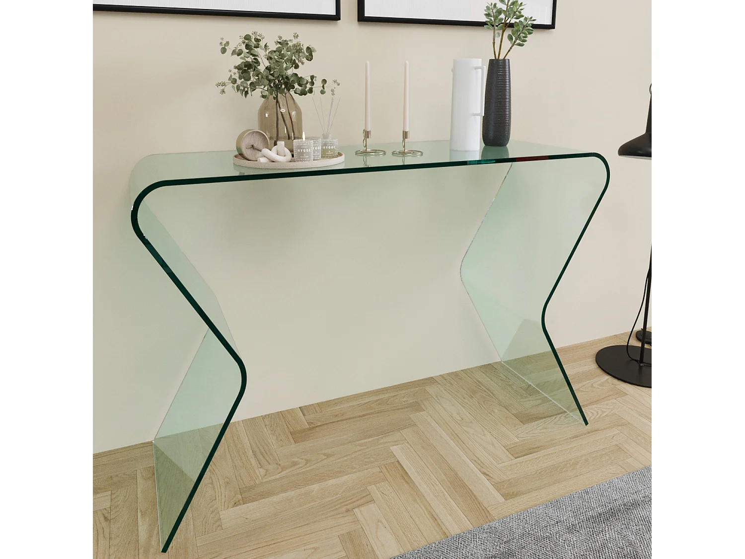 Consolle Tavolo Scrivania Ingresso Soggiorno Camera Da Pranzo Letto Salotto Ufficio Sala Vetro Cristallo Tavolino Stretto Salvaspazio Design Moderno Raffinato