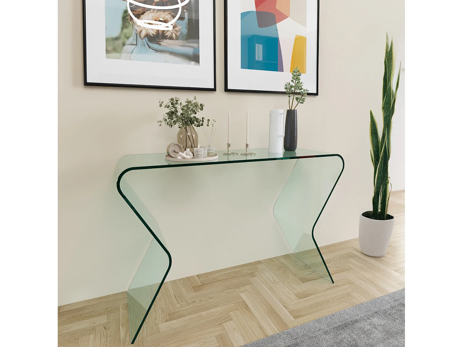 Consolle Tavolo Scrivania Ingresso Soggiorno Camera Da Pranzo Letto Salotto Ufficio Sala Vetro Cristallo Tavolino Stretto Salvaspazio Design Moderno Raffinato