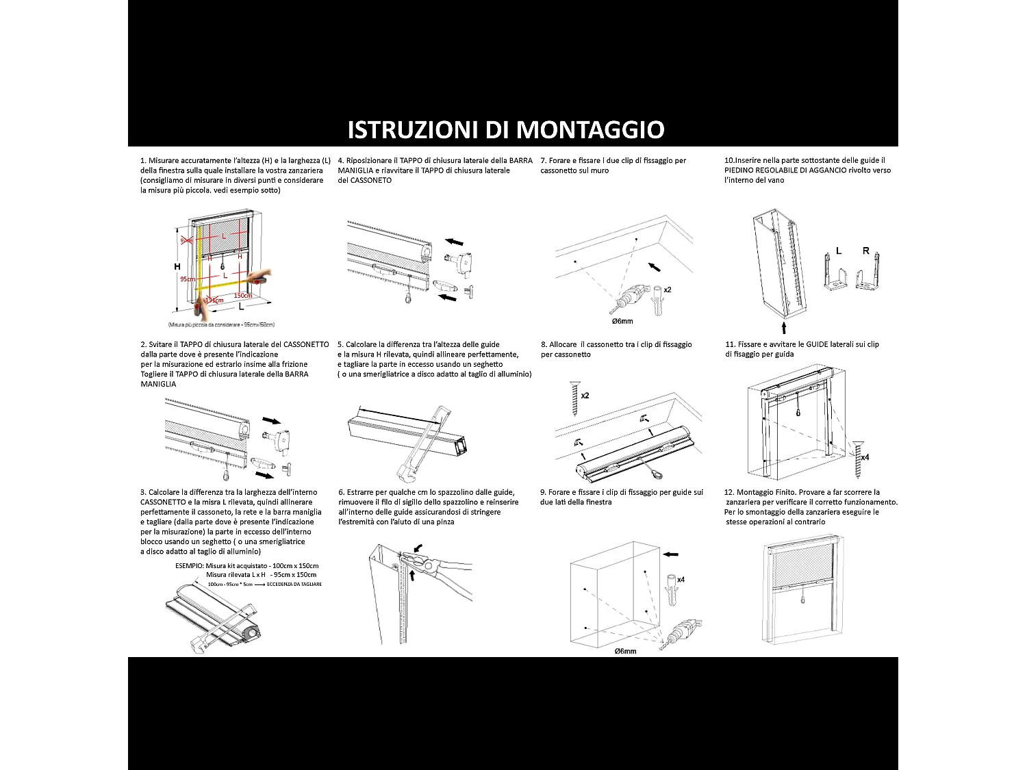 Zanzariera a rullo avvolgibile riducibile con frizione finestra kit zanzariere 140 X 160 Cm Marrone