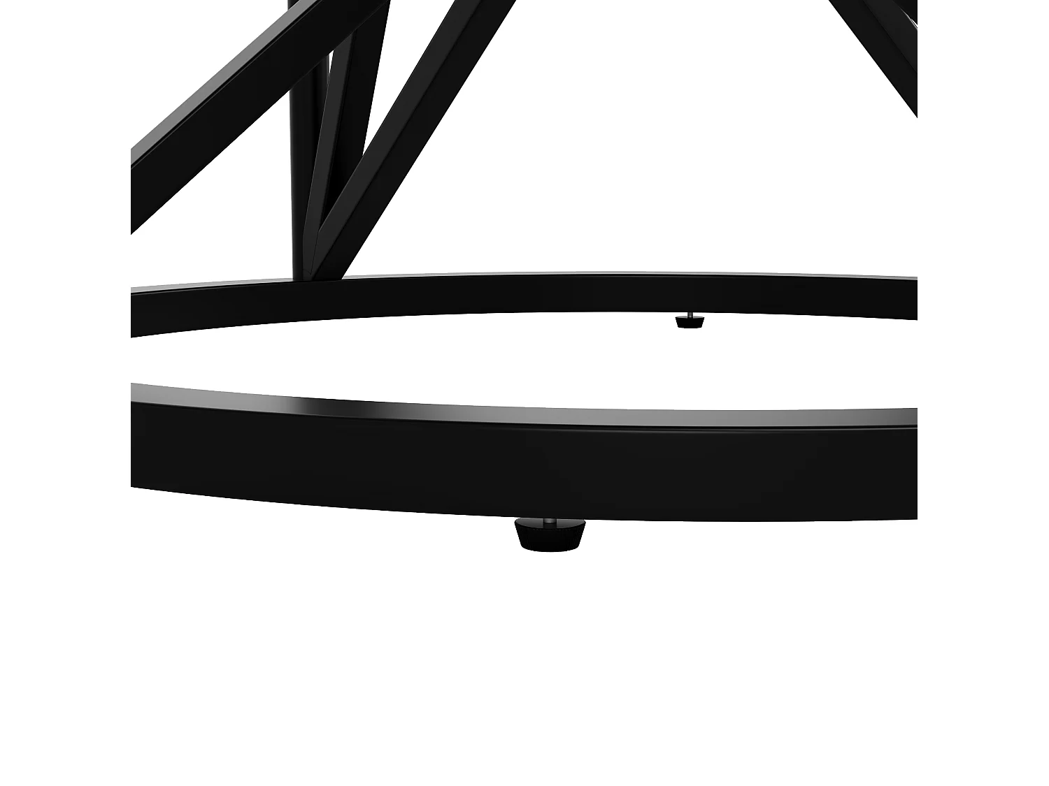 Tavolo rotondo - Struttura in metallo - finitura motivo marmo - Per 2-6 persone - Bianco e Nero