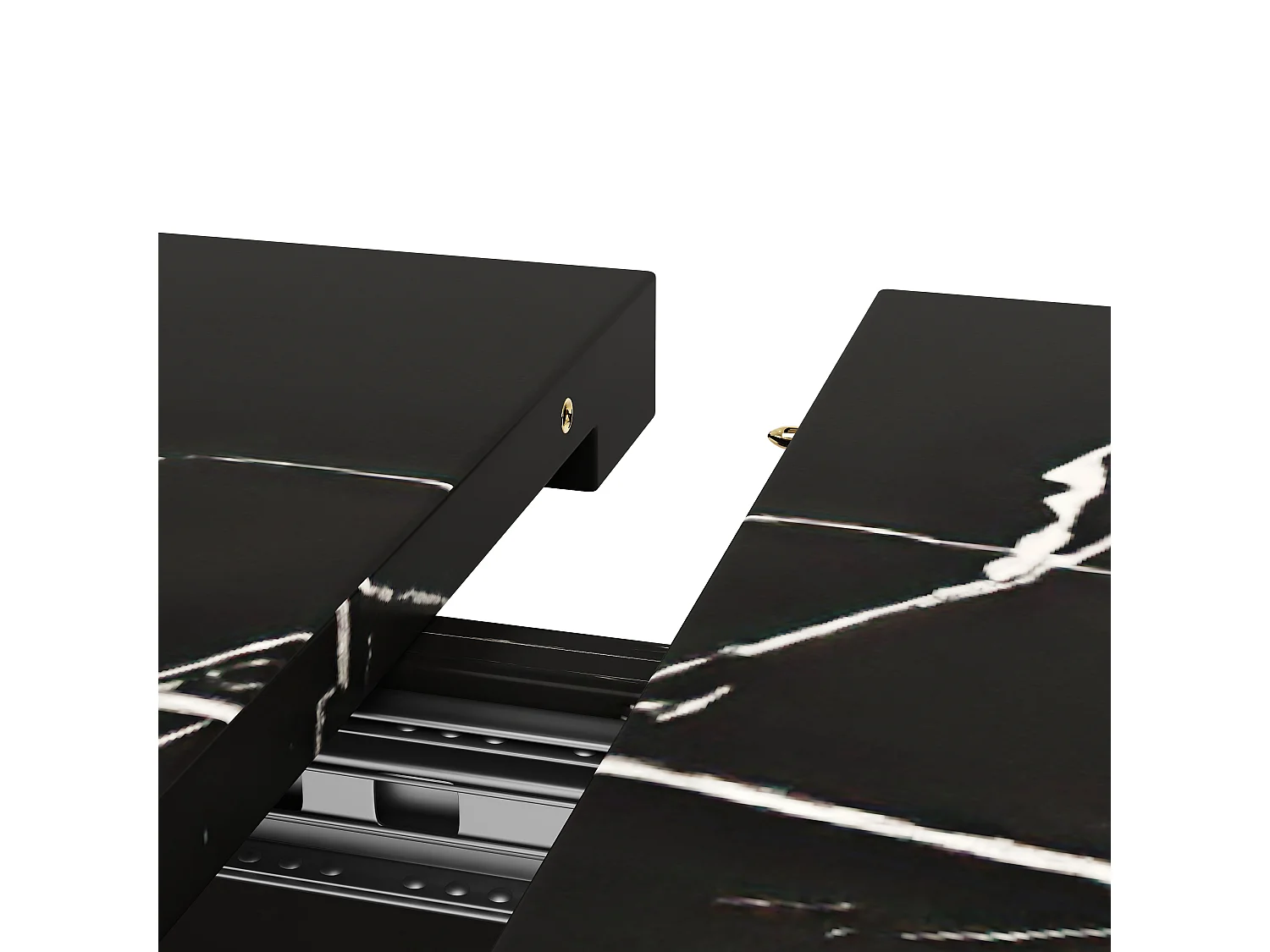 Tavolo allungabile 120-160x75x75.5cm - Per 6-8 persone - In MDF - Nero