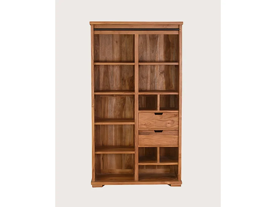 Lexis - Bibliothèque en bois de teck recyclé