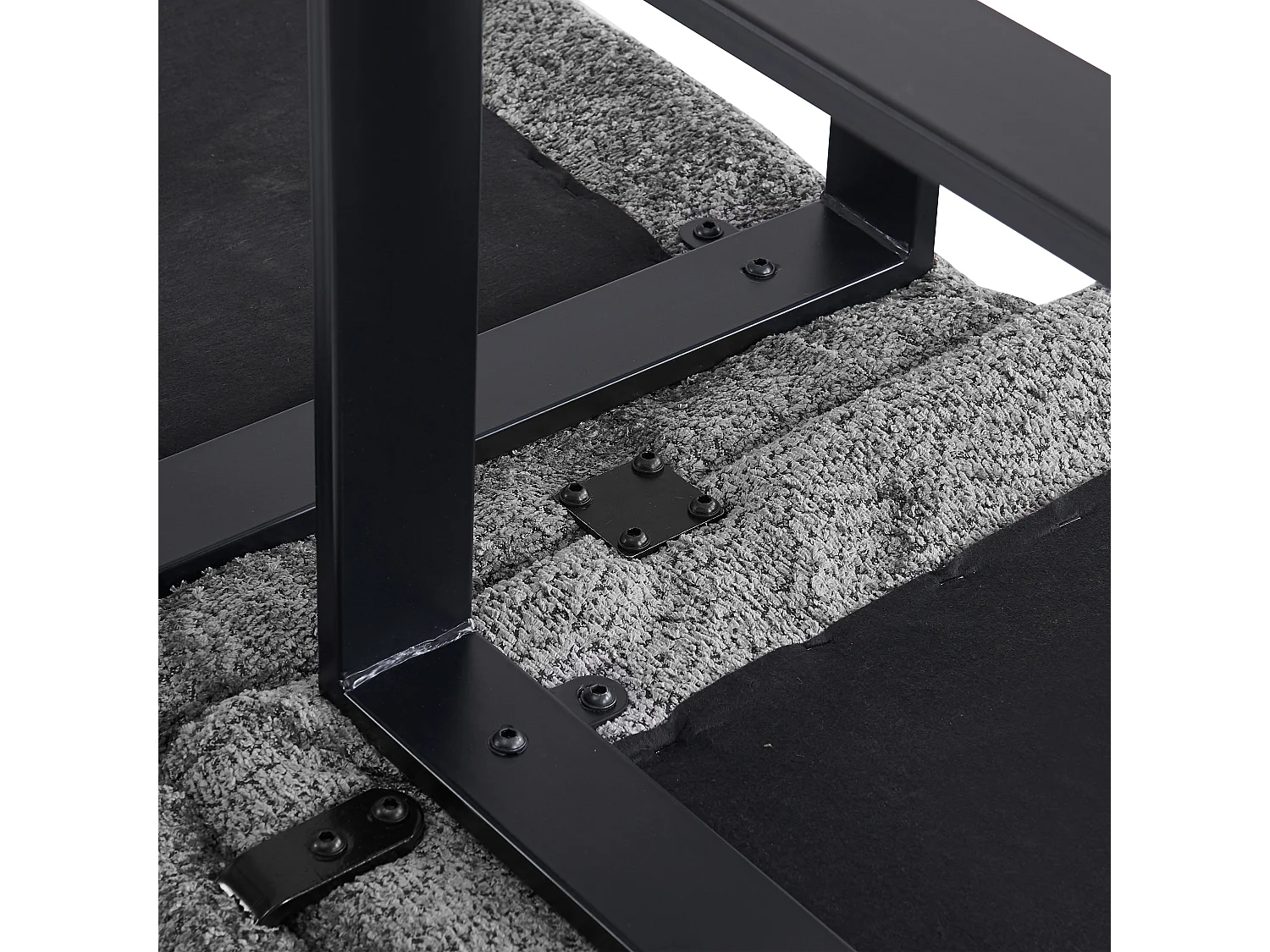 Table à manger et canapé en velours - Plateau de table en marbre artificiel - MDF - 4 à 6 personnes - Blanc + Gris