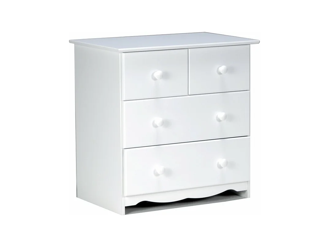 Commode de rangement TEDI 85x86x55cm 4 tiroirs couleur Blanc