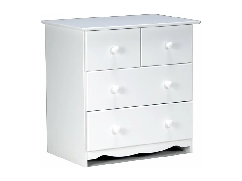 Commode de rangement TEDI 85x86x55cm 4 tiroirs couleur Blanc