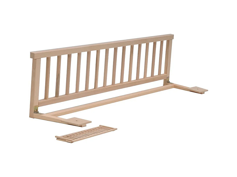 Barrière de lit Protection anti-chute pour bébés Hêtre massif