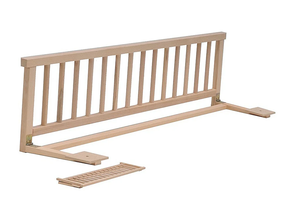 Barrière de lit Protection anti-chute pour bébés Hêtre massif