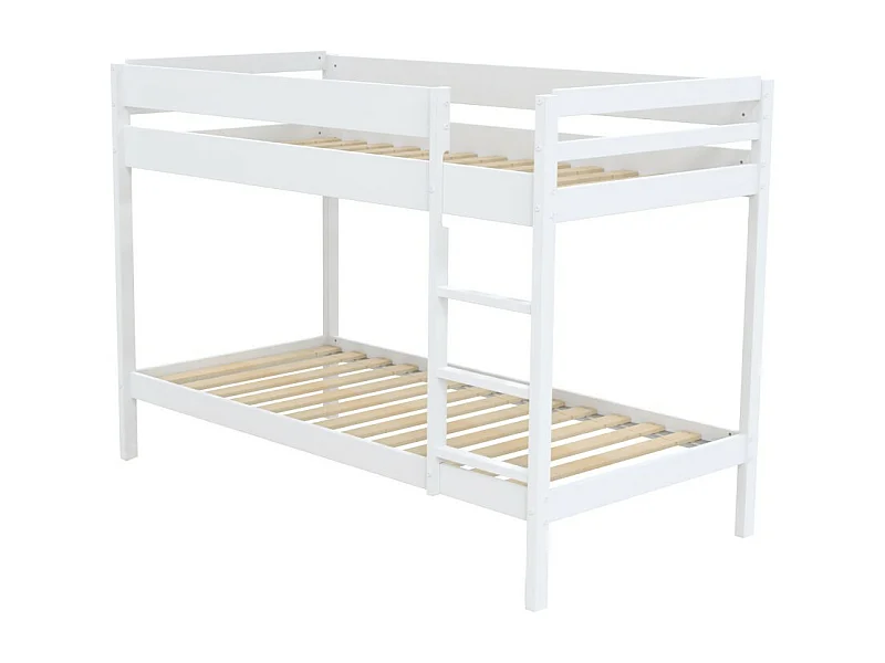 Lit superposé 90x190 BRICE Blanc incl. 2 sommiers