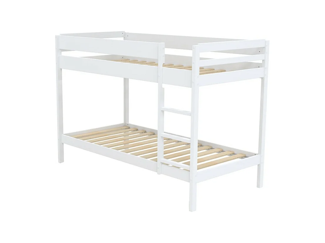 Lit superposé 90x190 BRICE Blanc incl. 2 sommiers