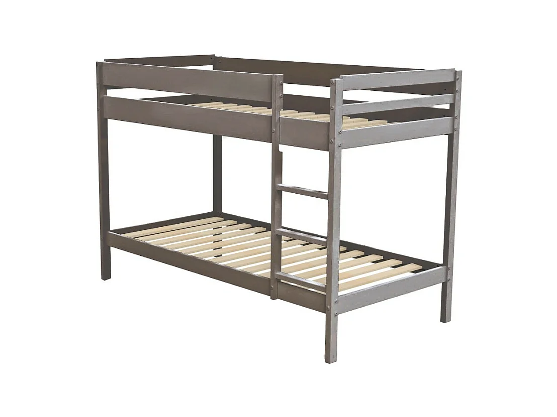 Lit superposé 90x190 BRICE Gris incl. 2 sommiers