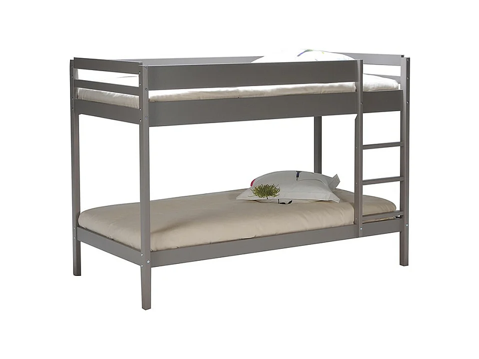 Lit superposé 90x190 BRICE Gris incl. 2 sommiers