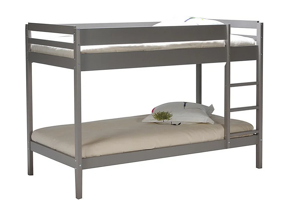 Lit superposé 90x190 BRICE Gris incl. 2 sommiers