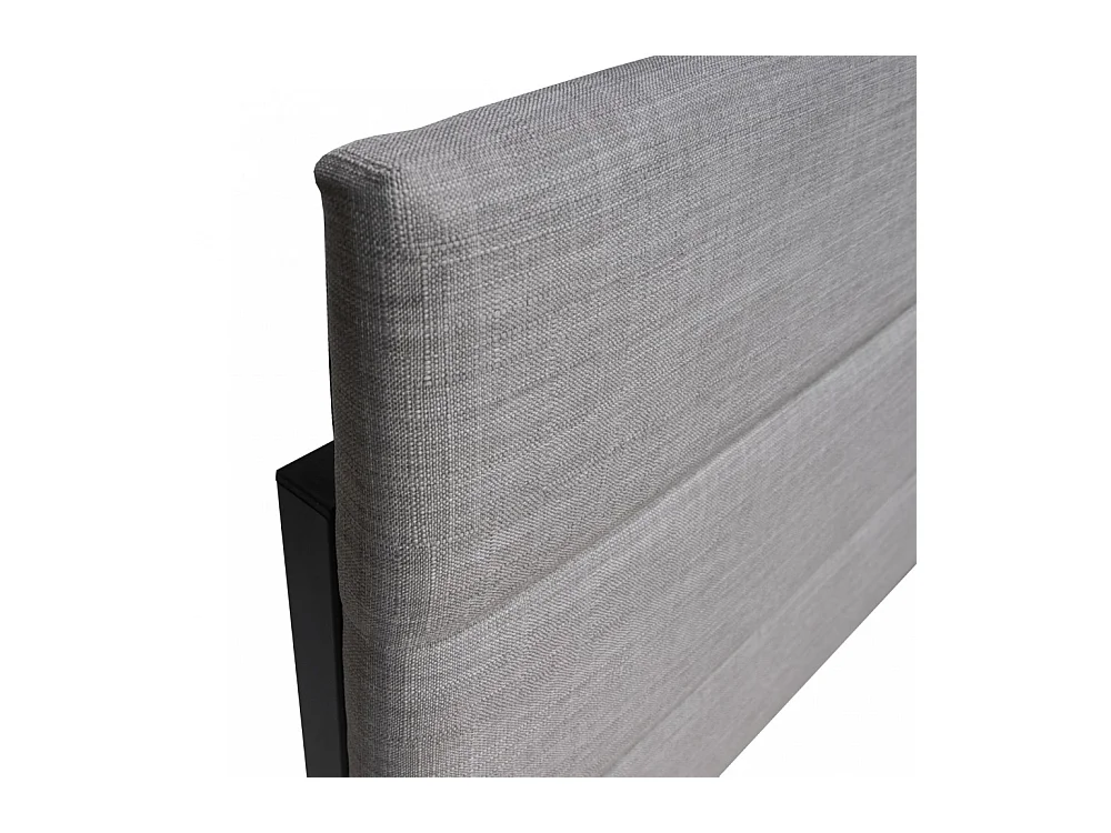 Lit 2 places 140x200cm avec tiroir lit Gris clair PALMER inclus sommier et 2 tiroirs