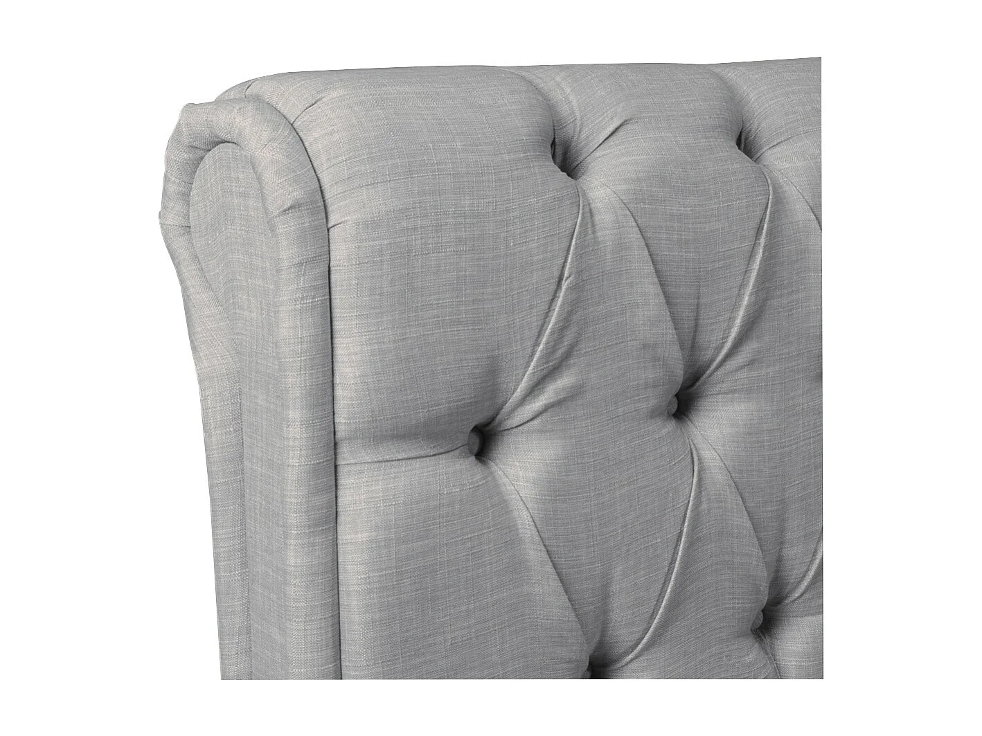 Lit 2 places 160x200cm CHALIN Gris clair avec tête de lit inclus sommier et 4 tiroirs pour rangement