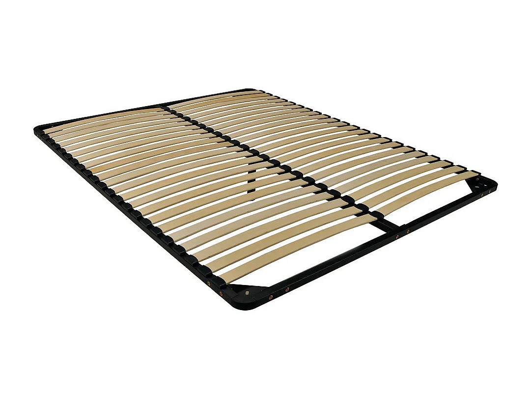 Lit 2 places 160x200cm Blanc PARVI inclus sommier