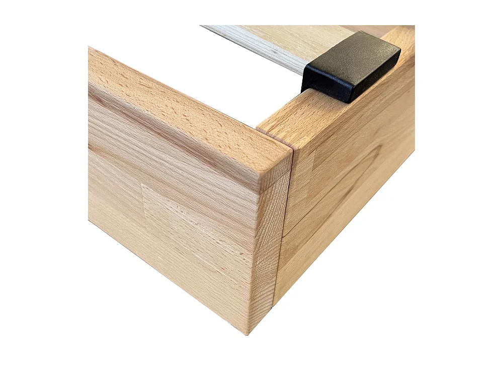 Lit 2 places 160x200cm Hêtre huilé POI inclus sommier