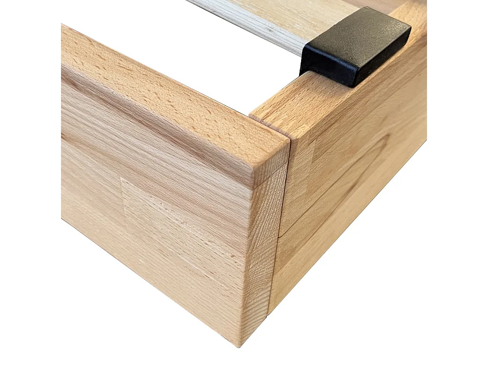 Lit 2 places 160x200cm Hêtre huilé POI inclus sommier