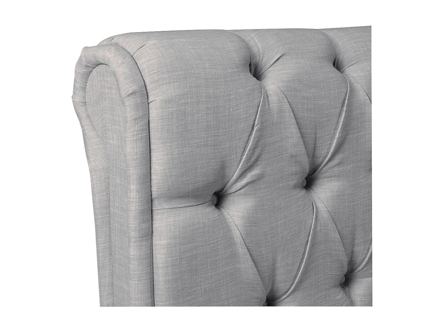 Lit 2 places 140x190cm CHALIN Gris clair avec tête de lit inclus sommier et 4 tiroirs pour rangement