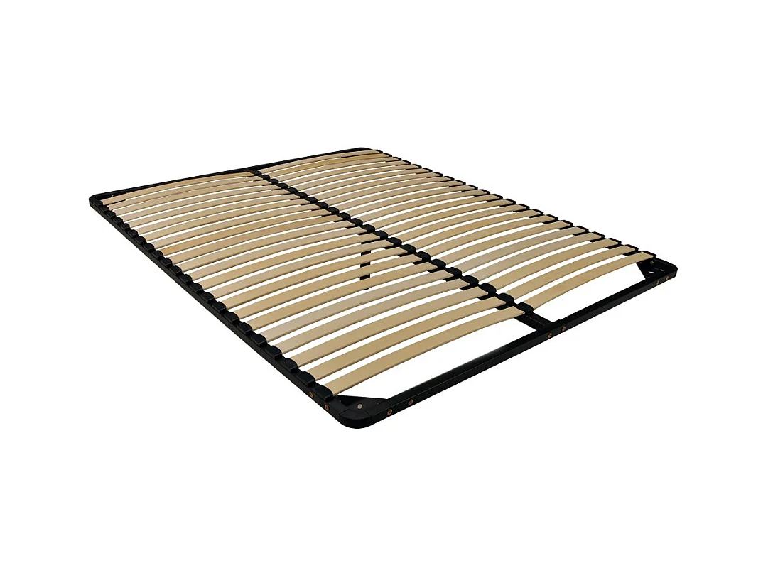 Lit 2 places 140x190cm Blanc TIDO inclus sommier, 1 chevet et 1  tiroir pour rangement