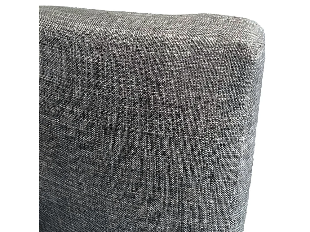 Lit 2 places 140x190cm Tissu Gris clair avec sommier DUSIN