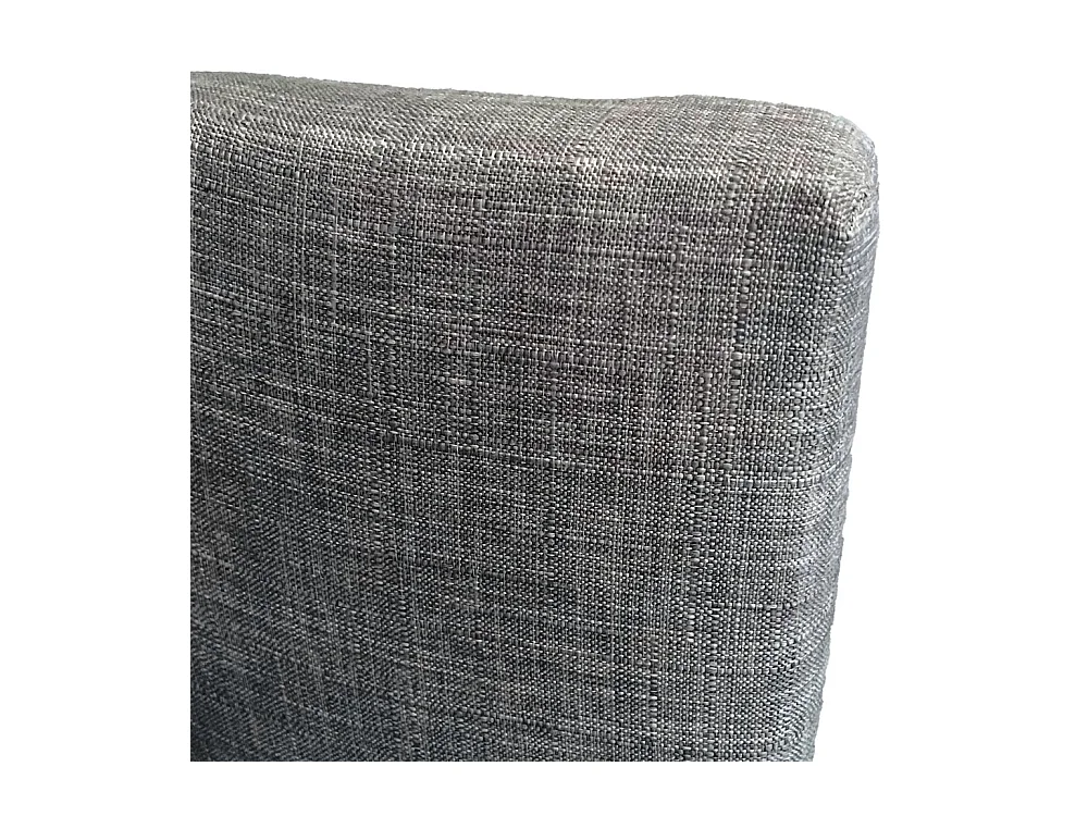 Lit 2 places 140x200cm Tissu Gris clair avec sommier DUSIN