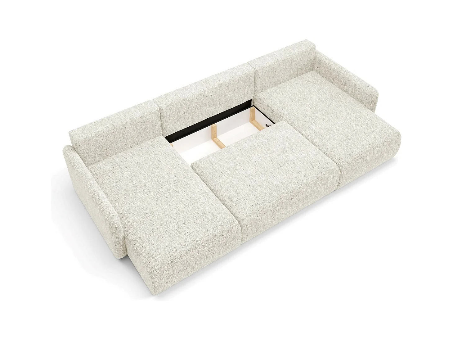 Ecksofa mit Schlaffunktion LIVELLO U Beige