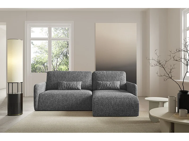 Hoekbankbed LIVELLO L Zwart