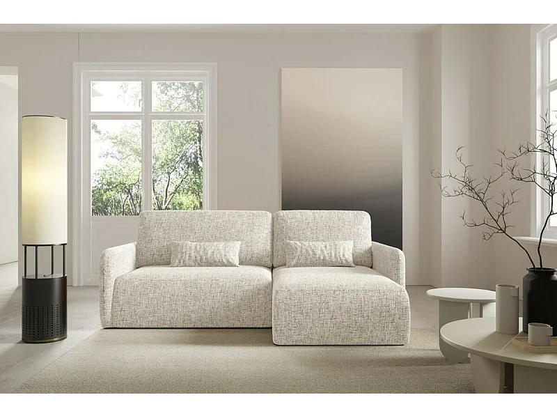 Canapé d'angle convertible LIVELLO L Gris clair