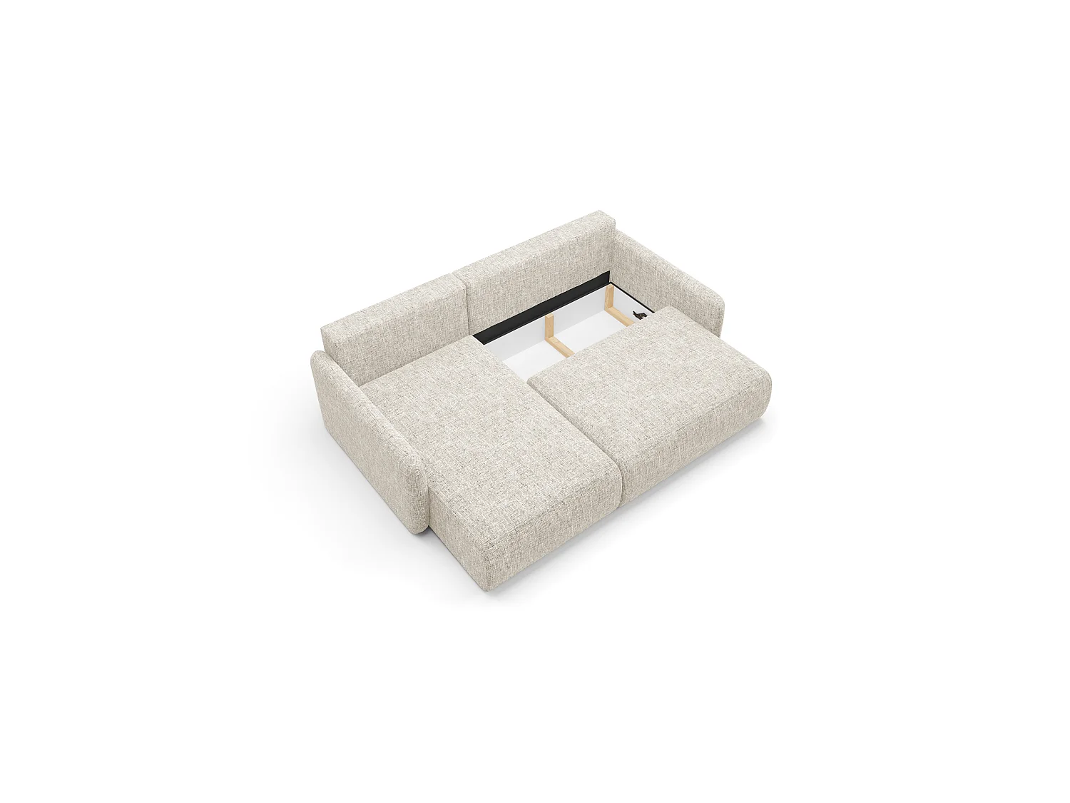 Canapé d'angle convertible LIVELLO L Gris clair