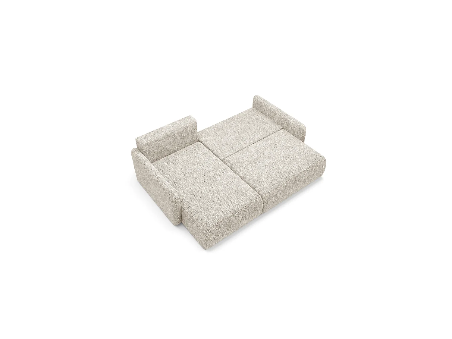 Canapé d'angle convertible LIVELLO L Gris clair