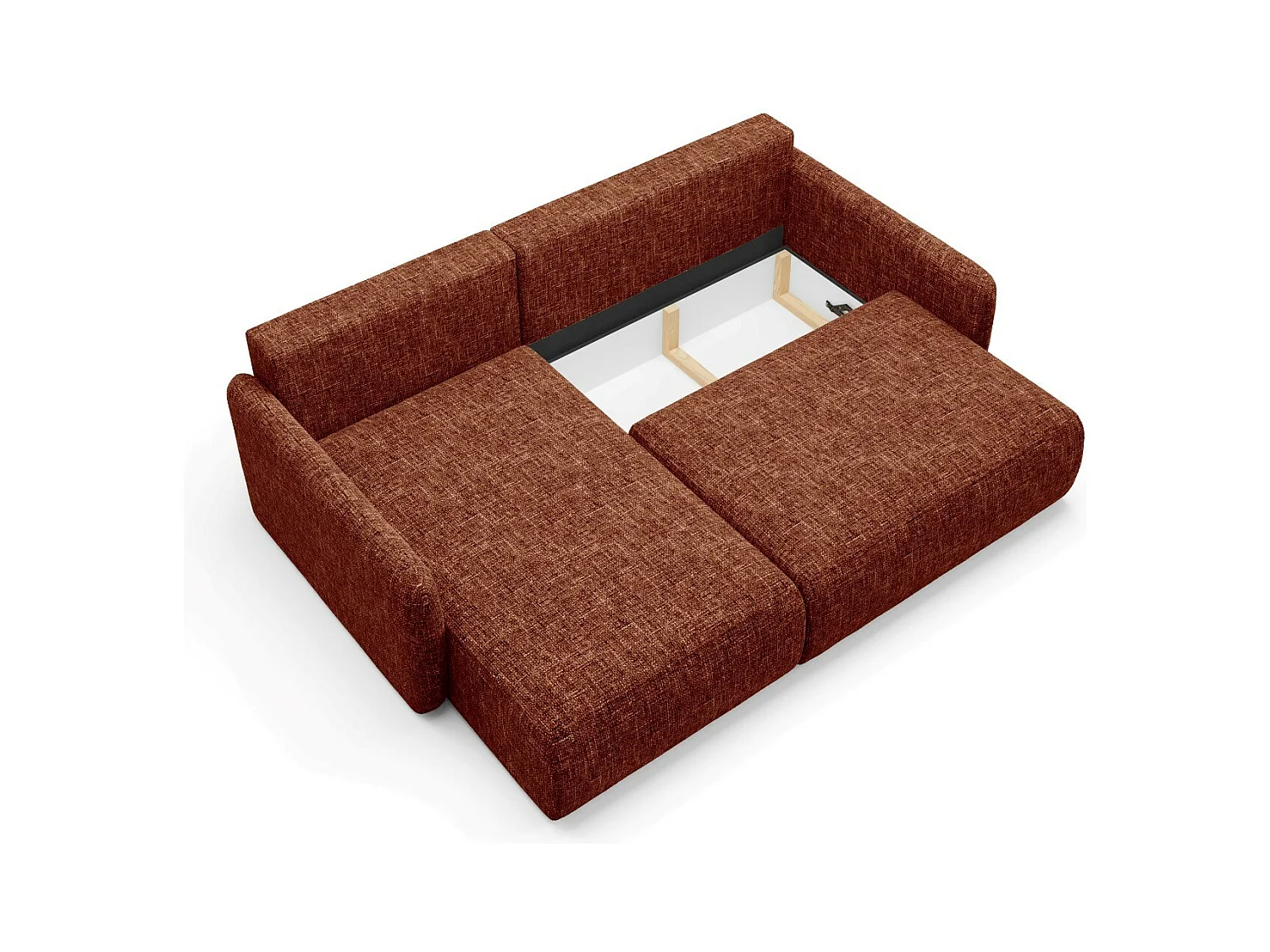 Ecksofa mit Schlaffunktion LIVELLO L Orange