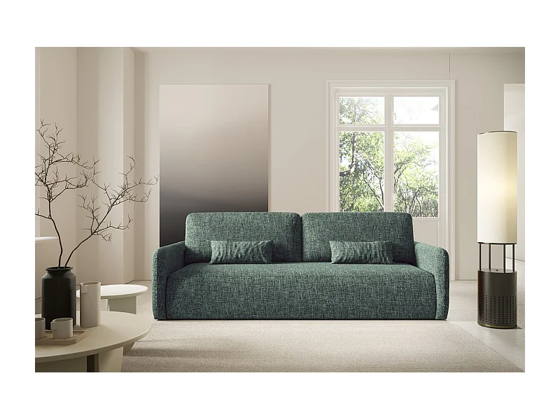 Schlafsofa mit bettkasten LIVELLO Grün