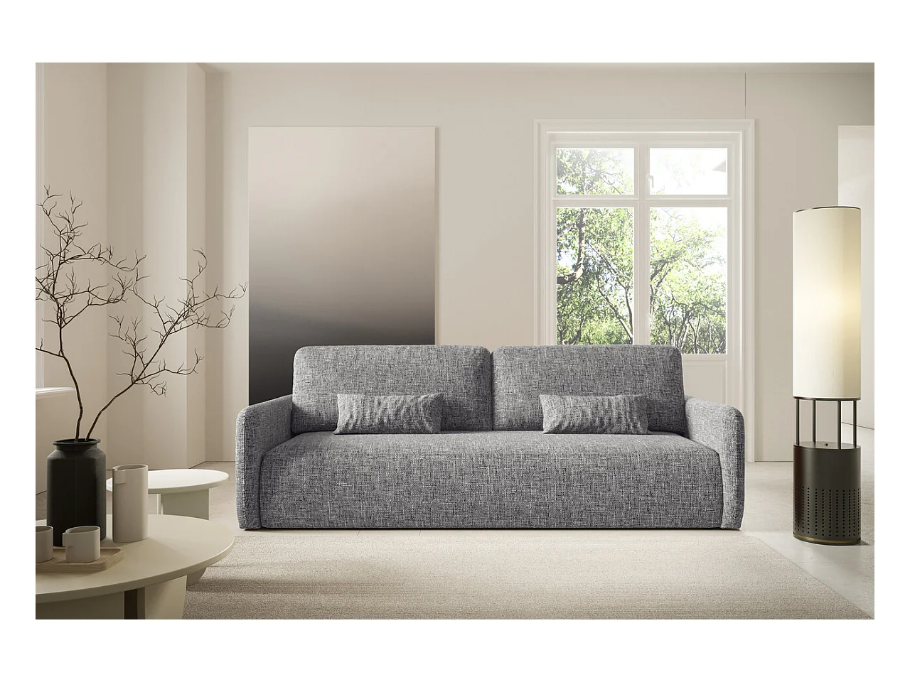 Schlafsofa mit bettkasten LIVELLO Grau