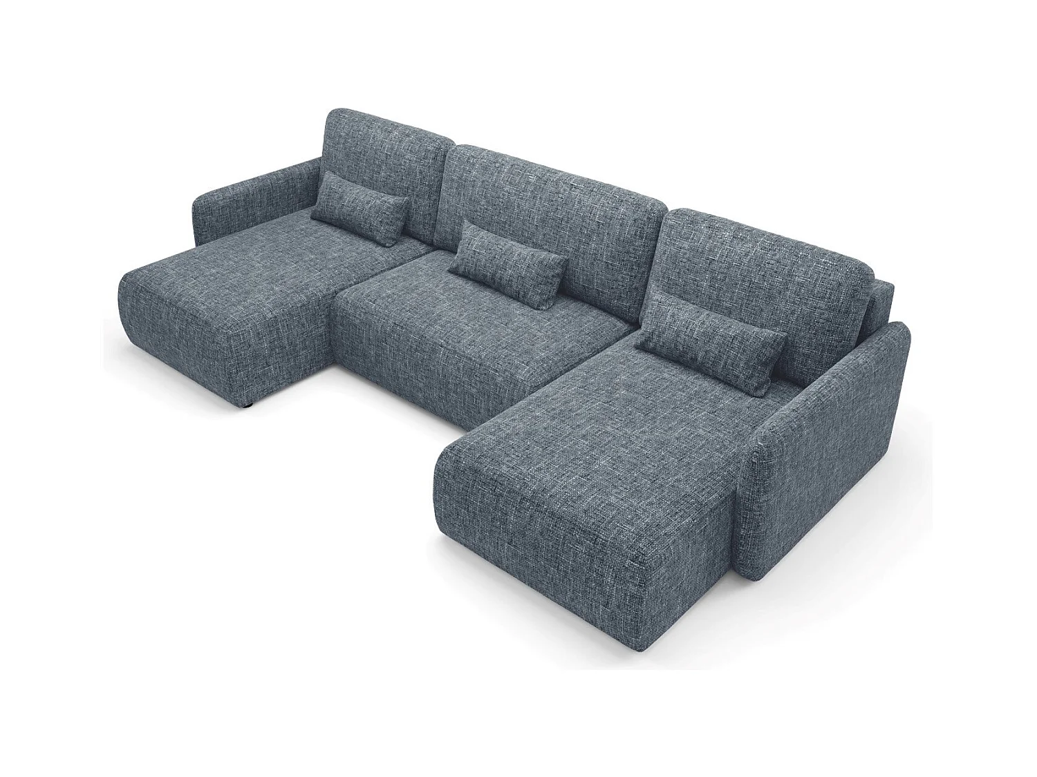 Ecksofa mit Schlaffunktion LIVELLO U Anthrazitgrau