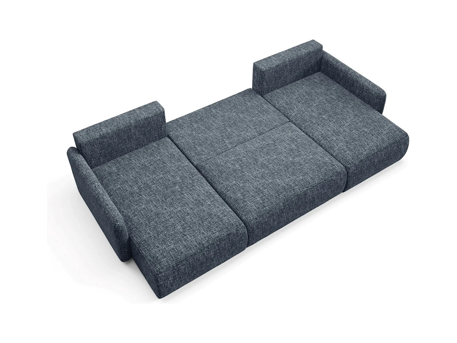 Ecksofa mit Schlaffunktion LIVELLO U Anthrazitgrau