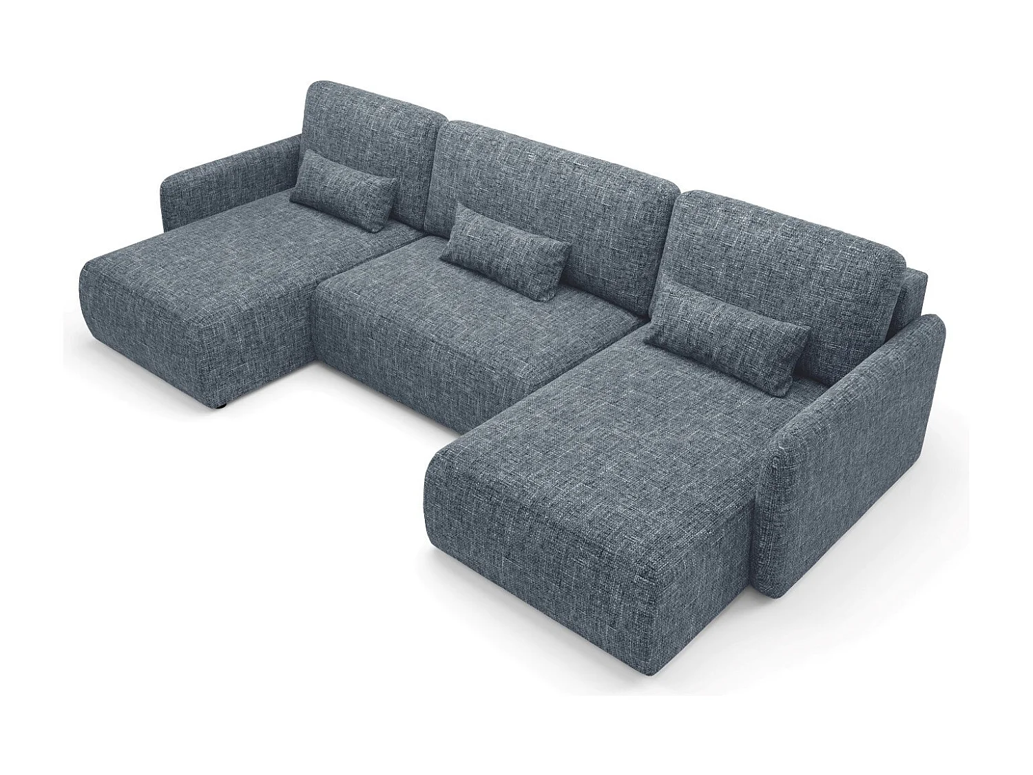 Canapé d'angle convertible LIVELLO U Gris anthracite