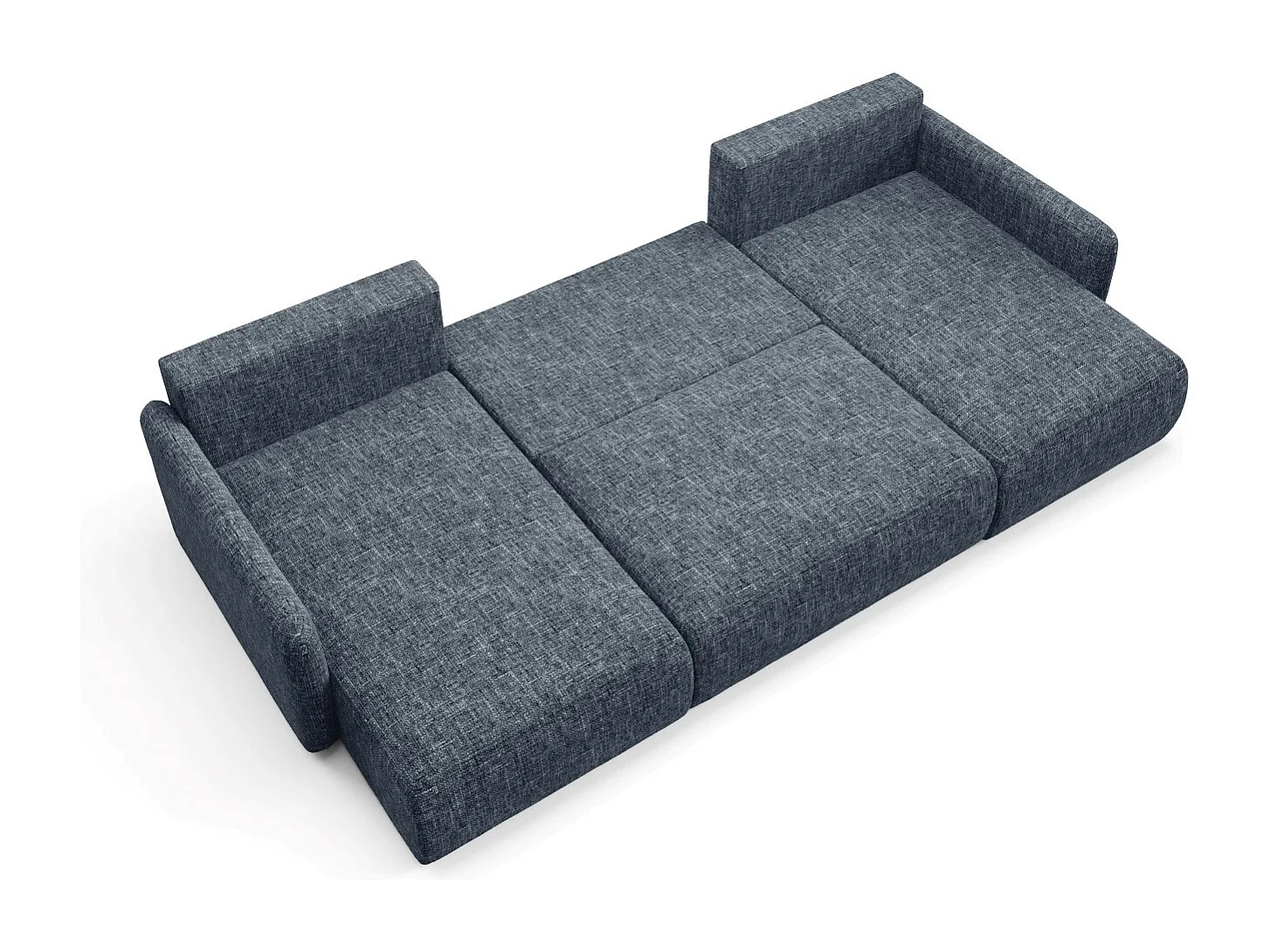 Canapé d'angle convertible LIVELLO U Gris anthracite