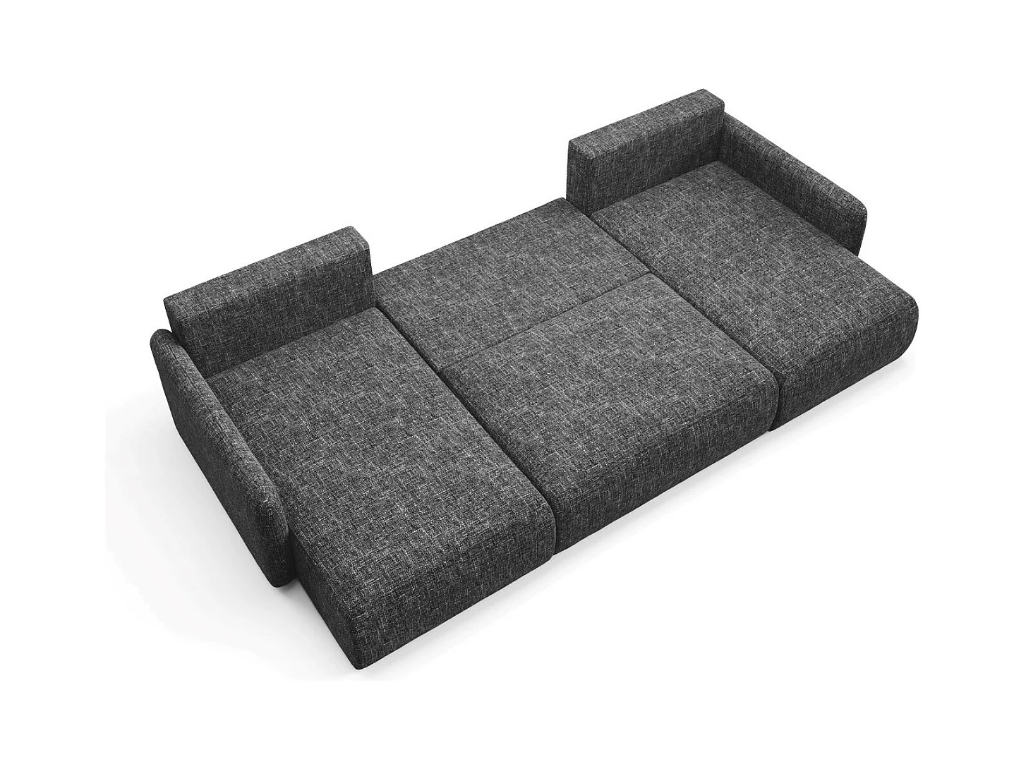 Ecksofa mit Schlaffunktion LIVELLO U Schwarz