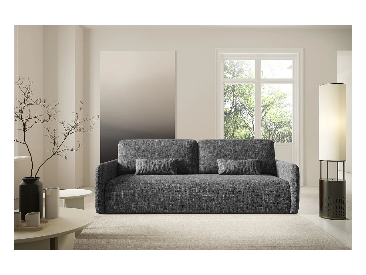 Schlafsofa mit bettkasten LIVELLO Schwarz
